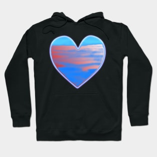 Red And Blue Big Heart. Love. Hoodie